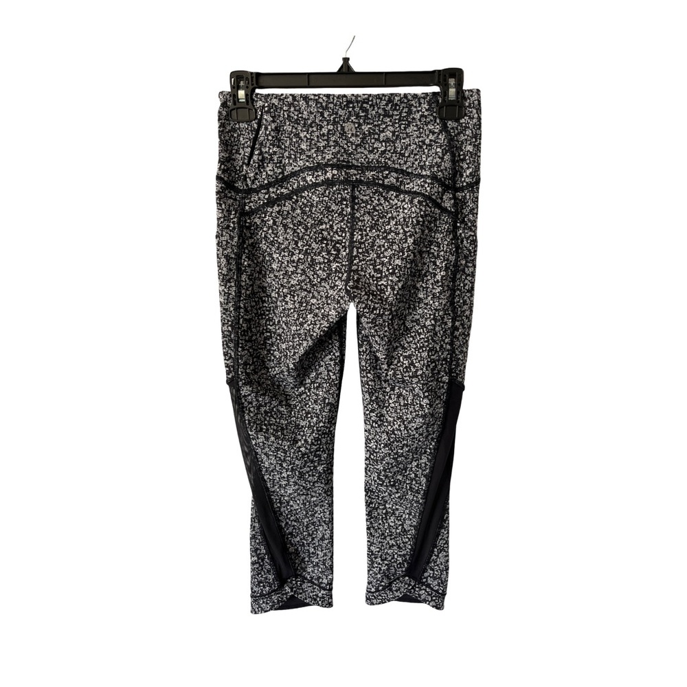 Lululemon Wunder Under Crop Leggings Mosaic Print with Mech Panels Size 6 EUC - Picture 2 of 9